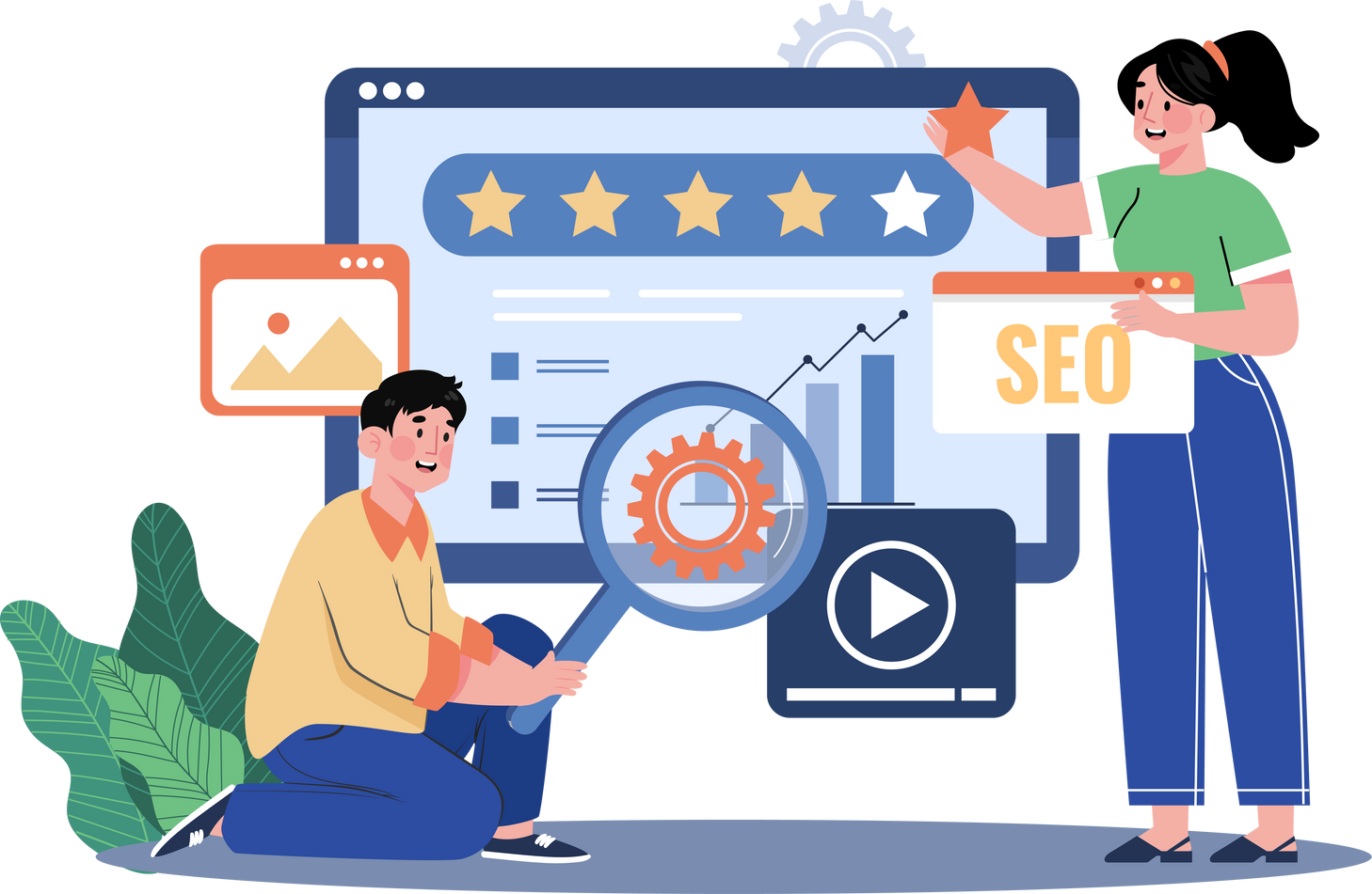 seo ranking illustration concept